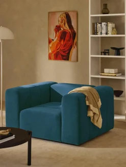 Fluwelen loungefauteuil Lena^Westwing Collection Clearance