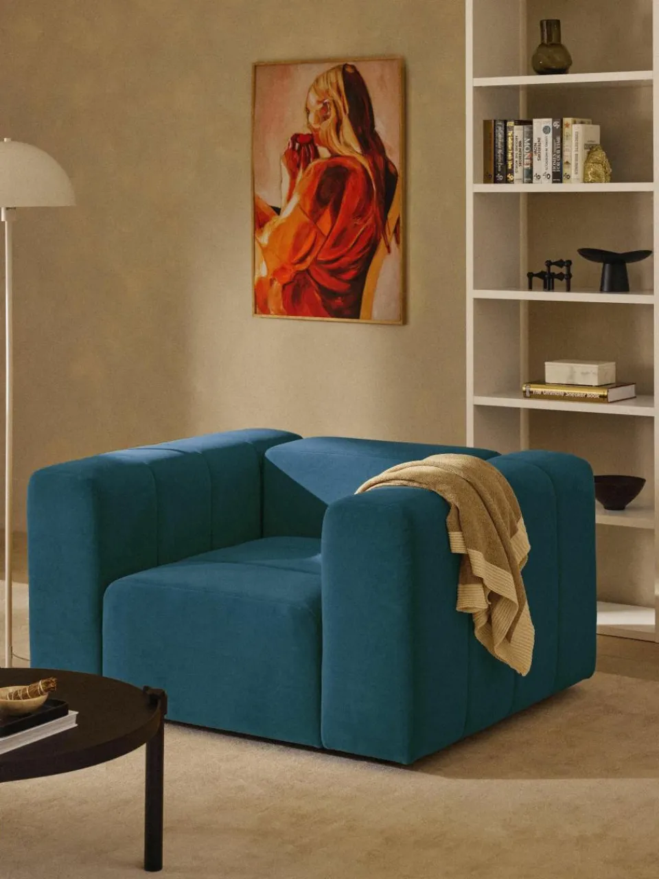 Fluwelen loungefauteuil Lena^Westwing Collection Clearance
