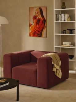 Fluwelen loungefauteuil Lena^Westwing Collection Hot