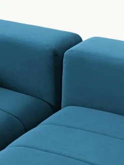 Fluwelen modulaire bank Lena (3-zits) met kruk^Westwing Collection Online