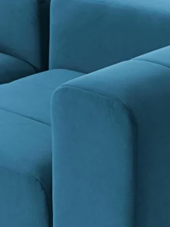 Fluwelen modulaire bank Lena (3-zits) met kruk^Westwing Collection Online