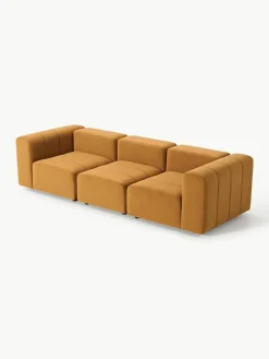 Fluwelen modulaire bank Lena (4-zits)^Westwing Collection Fashion