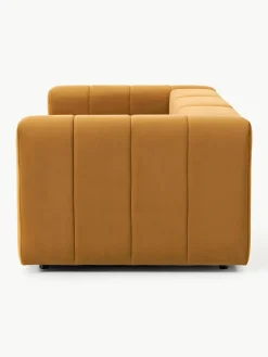 Fluwelen modulaire bank Lena (4-zits)^Westwing Collection Fashion