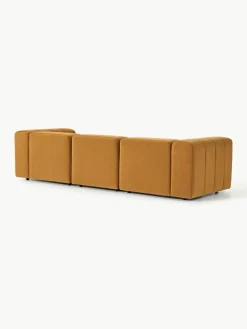 Fluwelen modulaire bank Lena (4-zits)^Westwing Collection Fashion