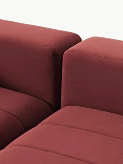 Fluwelen modulaire bank Lena (4-zits) met kruk^Westwing Collection Sale