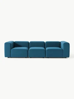 Fluwelen modulaire bank Lena (4-zits)^Westwing Collection Fashion