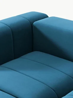 Fluwelen modulaire bank Lena (4-zits) met kruk^Westwing Collection Online
