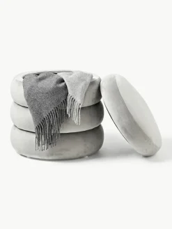 Fluwelen poef Alto met opbergruimte^Westwing Collection Online