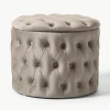 Fluwelen poef Chiara met opbergruimte^Westwing Collection Hot