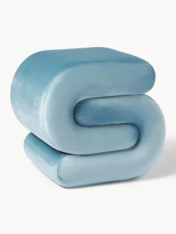 Fluwelen poef Merle^Westwing Collection Hot