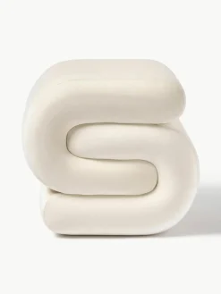 Fluwelen poef Merle^Westwing Collection Hot