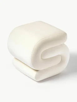 Fluwelen poef Merle^Westwing Collection Hot