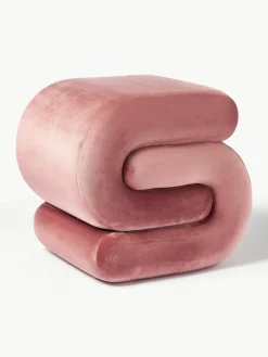 Fluwelen poef Merle^Westwing Collection Best