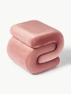 Fluwelen poef Merle^Westwing Collection Best