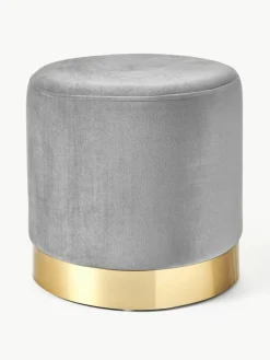 Fluwelen poef Orchid^Westwing Collection Online