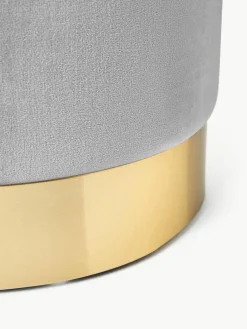 Fluwelen poef Orchid^Westwing Collection Online