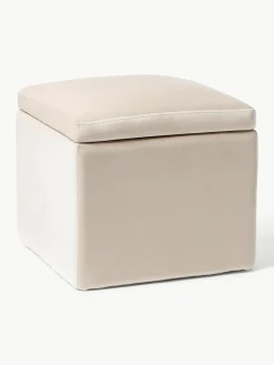 Fluwelen poef Winou met opbergruimte^Westwing Collection Hot