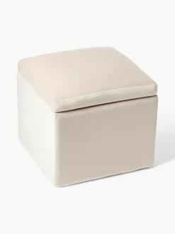 Fluwelen poef Winou met opbergruimte^Westwing Collection Hot