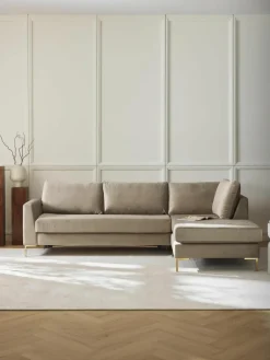 Fluwelen slaapbank Luna (3-zits) met matras^Westwing Collection Fashion