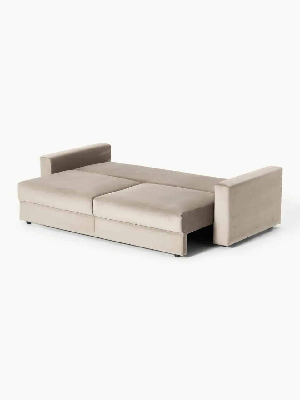 Fluwelen slaapbank Tasha (3-zits) met opbergruimte^Westwing Collection Hot