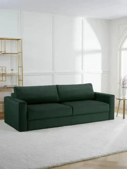 Fluwelen slaapbank Tasha (3-zits) met opbergruimte^Westwing Collection Outlet