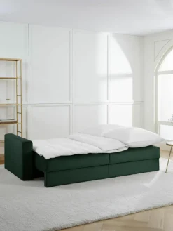 Fluwelen slaapbank Tasha (3-zits) met opbergruimte^Westwing Collection Outlet