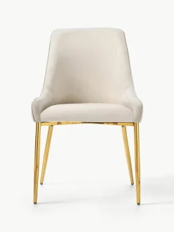 Fluwelen stoel Ava met gouden poten^Westwing Collection Outlet