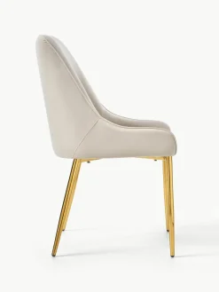 Fluwelen stoel Ava met gouden poten^Westwing Collection Outlet
