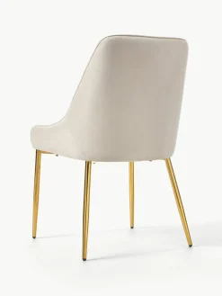 Fluwelen stoel Ava met gouden poten^Westwing Collection Outlet