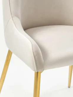 Fluwelen stoel Ava met gouden poten^Westwing Collection Outlet