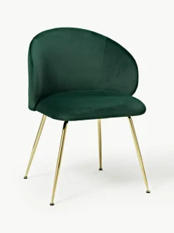 Fluwelen stoelen Luisa, 2 stuks^Westwing Collection Discount