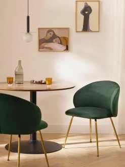 Fluwelen stoelen Luisa, 2 stuks^Westwing Collection Discount