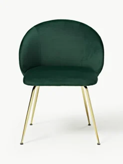 Fluwelen stoelen Luisa, 2 stuks^Westwing Collection Discount