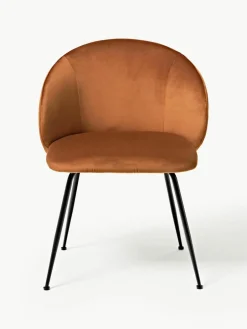 Fluwelen stoelen Luisa, 2 stuks^Westwing Collection Sale