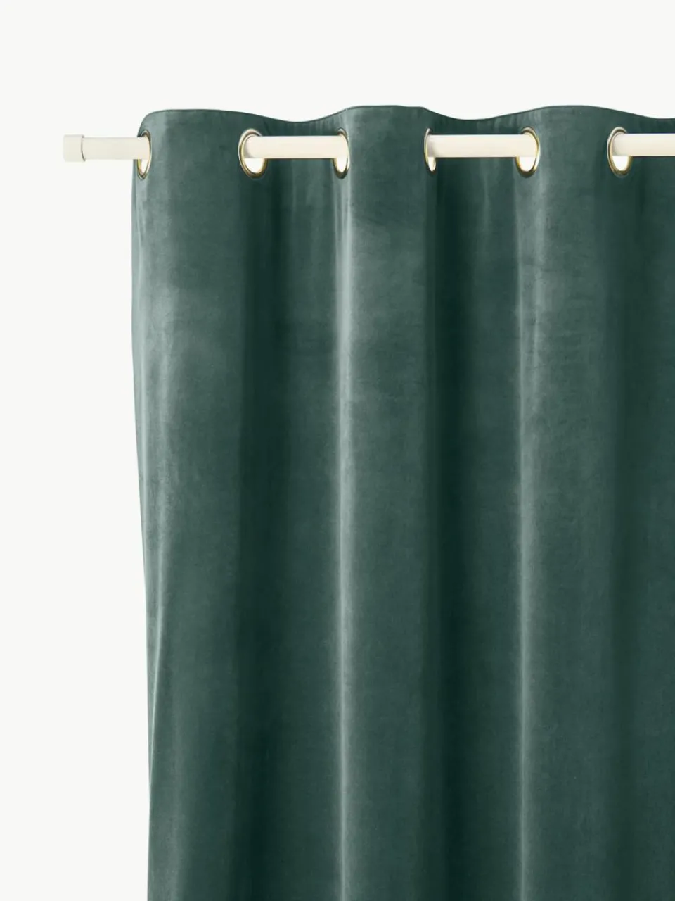 Fluwelen verduisteringsgordijn Rush met oogjes, 2 stuks^Westwing Collection Fashion