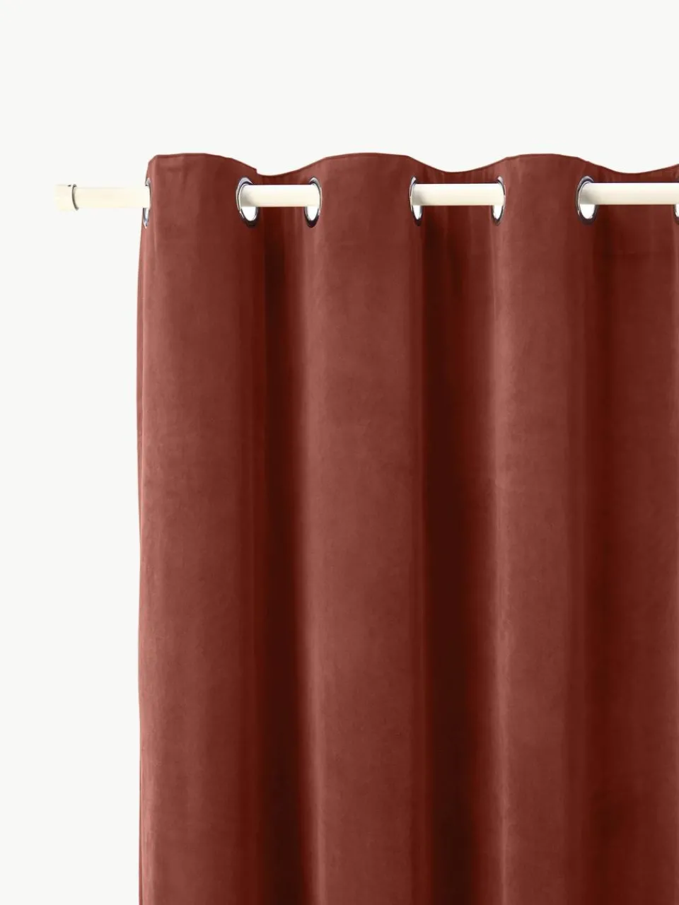 Fluwelen verduisteringsgordijn Rush met oogjes, 2 stuks^Westwing Collection Discount
