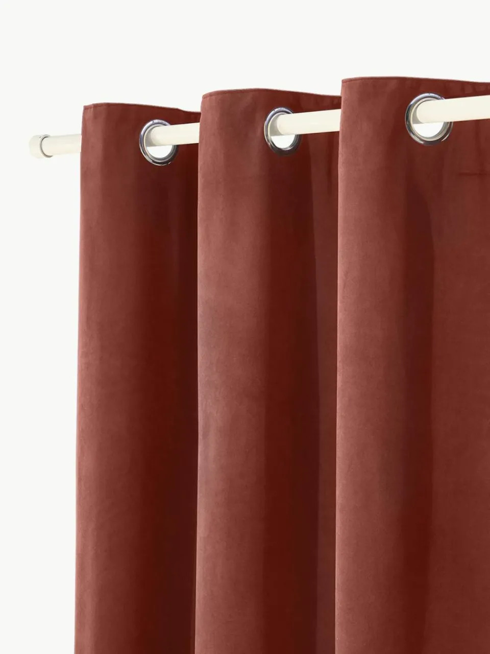 Fluwelen verduisteringsgordijn Rush met oogjes, 2 stuks^Westwing Collection Discount