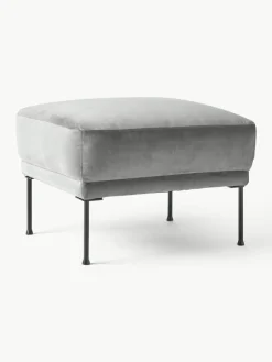 Fluwelen voetenbank Fluente^Westwing Collection Outlet