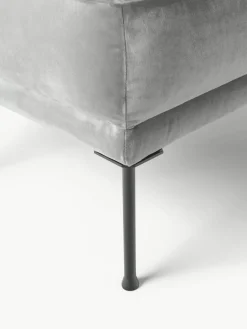 Fluwelen voetenbank Fluente^Westwing Collection Outlet