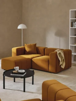 Fluwelen voetenbank Lena^Westwing Collection Fashion