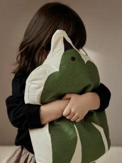 Geborduurd kussen Swif Bird van biokatoen^ferm LIVING Kids Hot