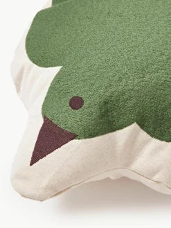 Geborduurd kussen Swif Bird van biokatoen^ferm LIVING Kids Hot