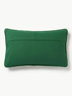 Geborduurde fluwelen kussenhoes Holly Jolly met bies^Westwing Collection Hot