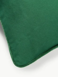 Geborduurde fluwelen kussenhoes Holly Jolly met bies^Westwing Collection Hot