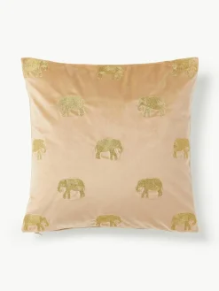 Geborduurde fluwelen kussenhoes Elefco^Westwing Collection Fashion
