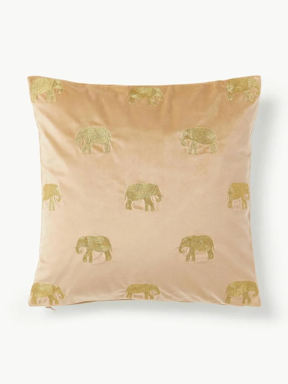 Geborduurde fluwelen kussenhoes Elefco^Westwing Collection Fashion