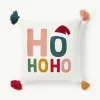 Geborduurde katoenen kussenhoes Nicholas met kerstmotief en kwastjes^Westwing Collection Online