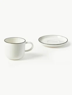 Geborduurde katoenen perkal kussensloop Rudy met kerstmotieven^Westwing Collection Online