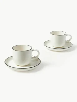 Geborduurde katoenen perkal kussensloop Rudy met kerstmotieven^Westwing Collection Online