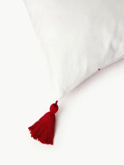Geborduurde kussenhoes Alora met kerstmotief^Westwing Collection Fashion